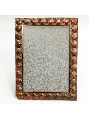 Vintage Aldon Picture Frame Seashell Design 5x7 Copper Finish Heavy